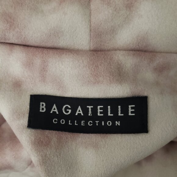 NWT Bagatelle Faux Suede Moto Jacket XS Cream Rose Tie Dye Full Zip - Picture 8 of 10